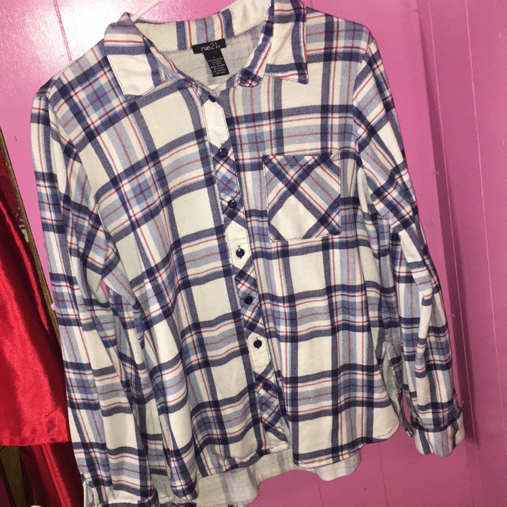 Plaid button down